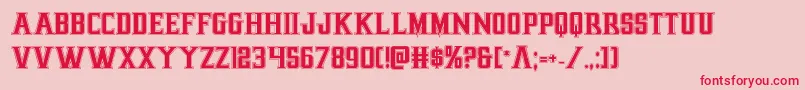 earthrealmacad Font – Red Fonts on Pink Background