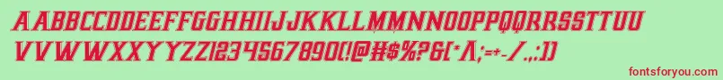 earthrealmacadital Font – Red Fonts on Green Background
