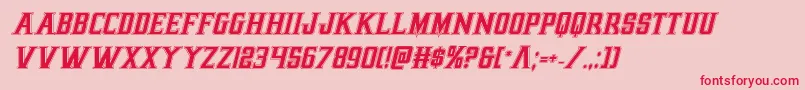 earthrealmacadital Font – Red Fonts on Pink Background