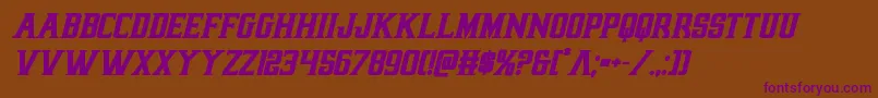 earthrealmboldital Font – Purple Fonts on Brown Background