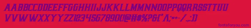 earthrealmboldital Font – Purple Fonts on Red Background