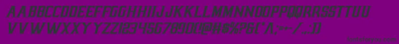 Шрифт earthrealmital – чёрные шрифты на фиолетовом фоне