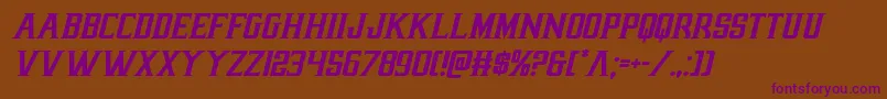 earthrealmital Font – Purple Fonts on Brown Background