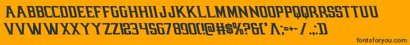 earthrealmleft Font – Black Fonts on Orange Background