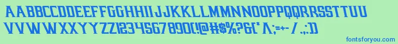 earthrealmleft Font – Blue Fonts on Green Background