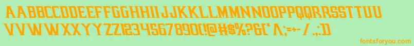 earthrealmleft Font – Orange Fonts on Green Background