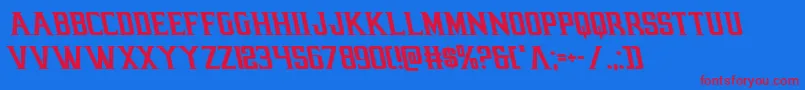 earthrealmleft Font – Red Fonts on Blue Background