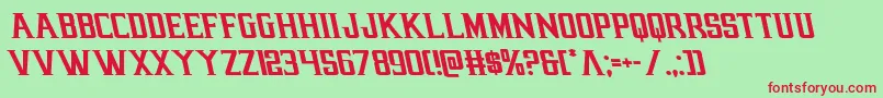 earthrealmleft Font – Red Fonts on Green Background
