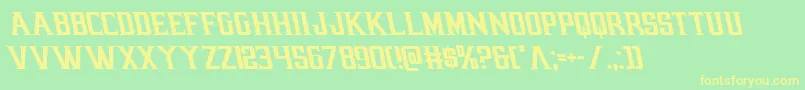 earthrealmleft Font – Yellow Fonts on Green Background