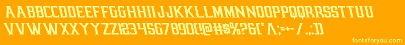 earthrealmleft Font – Yellow Fonts on Orange Background