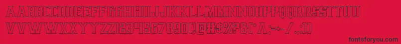 earthrealmout Font – Black Fonts on Red Background