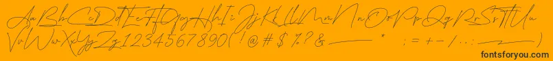 Police east liberty signature – polices noires sur fond orange
