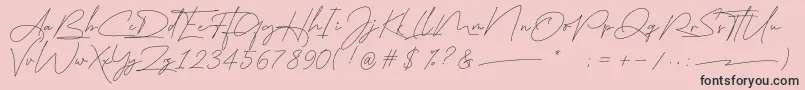 east liberty signature Font – Black Fonts on Pink Background
