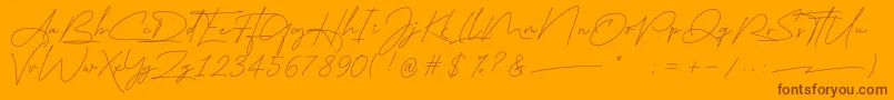 Police east liberty signature – polices brunes sur fond orange
