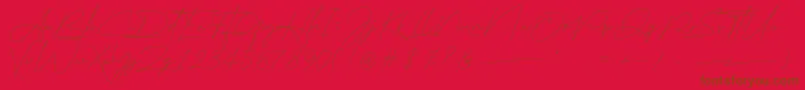 Fonte east liberty signature – fontes marrons em um fundo vermelho