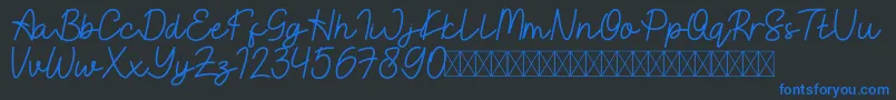 EastBlueFree Font – Blue Fonts on Black Background
