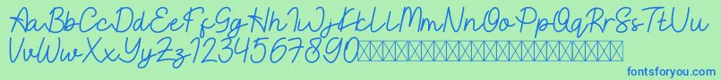 EastBlueFree Font – Blue Fonts on Green Background