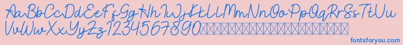 EastBlueFree Font – Blue Fonts on Pink Background