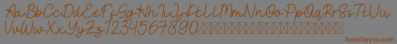 EastBlueFree Font – Brown Fonts on Gray Background