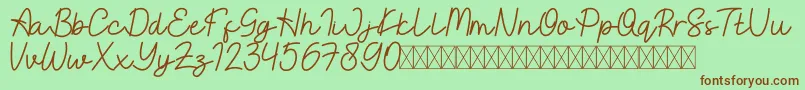 EastBlueFree Font – Brown Fonts on Green Background