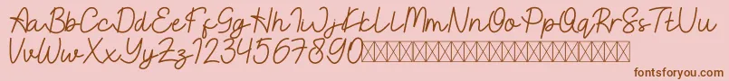 EastBlueFree Font – Brown Fonts on Pink Background