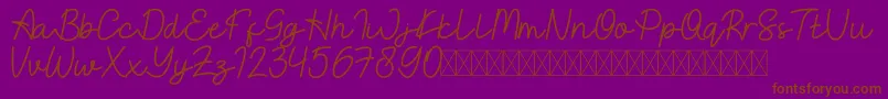 EastBlueFree Font – Brown Fonts on Purple Background