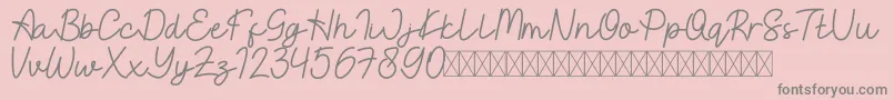 EastBlueFree Font – Gray Fonts on Pink Background
