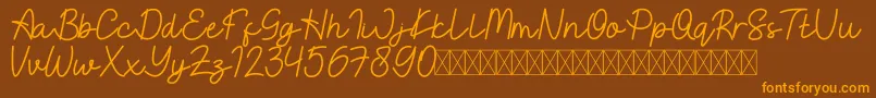 EastBlueFree Font – Orange Fonts on Brown Background
