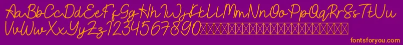 EastBlueFree Font – Orange Fonts on Purple Background