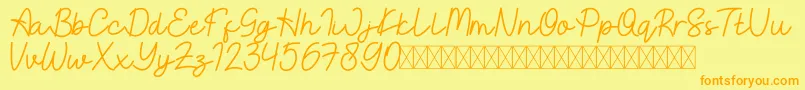 EastBlueFree Font – Orange Fonts on Yellow Background