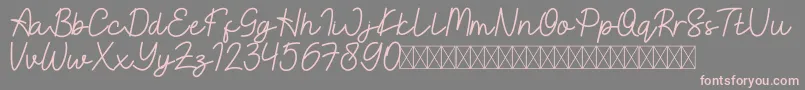 EastBlueFree Font – Pink Fonts on Gray Background