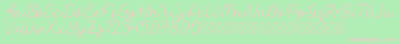 EastBlueFree Font – Pink Fonts on Green Background