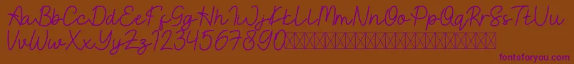 EastBlueFree Font – Purple Fonts on Brown Background