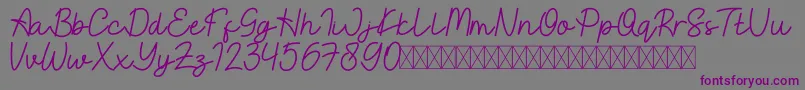 EastBlueFree Font – Purple Fonts on Gray Background