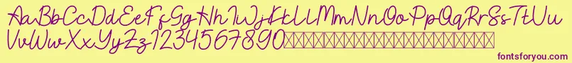 EastBlueFree Font – Purple Fonts on Yellow Background