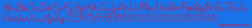 EastBlueFree Font – Red Fonts on Blue Background