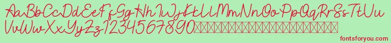 EastBlueFree Font – Red Fonts on Green Background