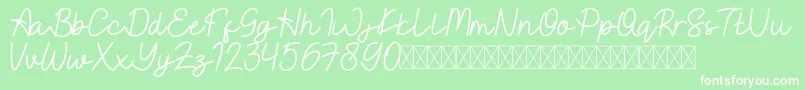 フォントEastBlueFree – 緑の背景に白い文字