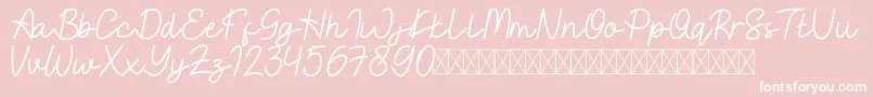 EastBlueFree Font – White Fonts on Pink Background