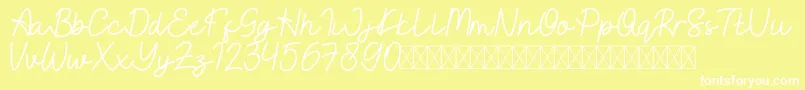 EastBlueFree Font – White Fonts on Yellow Background