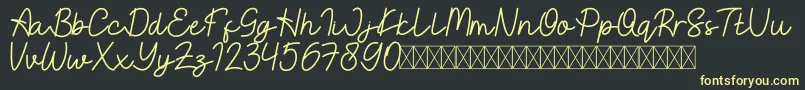 EastBlueFree Font – Yellow Fonts on Black Background
