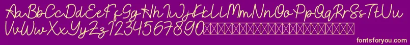 EastBlueFree Font – Yellow Fonts on Purple Background