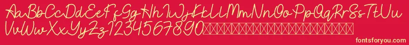 fuente EastBlueFree – Fuentes Amarillas Sobre Fondo Rojo