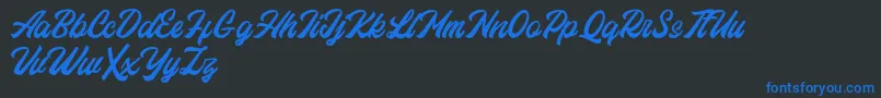 Eastchaft FREE Font – Blue Fonts on Black Background