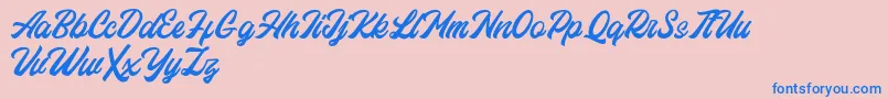 Eastchaft FREE Font – Blue Fonts on Pink Background