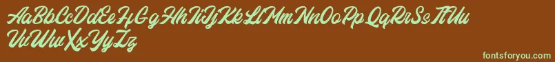Eastchaft FREE Font – Green Fonts on Brown Background