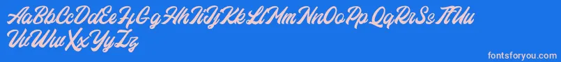 Eastchaft FREE Font – Pink Fonts on Blue Background