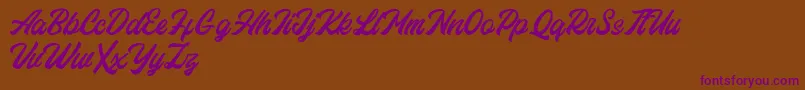 Eastchaft FREE Font – Purple Fonts on Brown Background