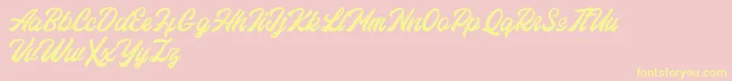 Eastchaft FREE-Schriftart – Gelbe Schriften auf rosa Hintergrund