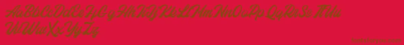 Eastchaft FREE-Schriftart – Braune Schriften auf rotem Hintergrund